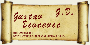 Gustav Divčević vizit kartica